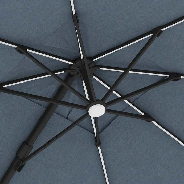 Sirio 4 m x 3 m (13 ft. x 10 ft.) Cantilever Umbrella with Solar Powered LED