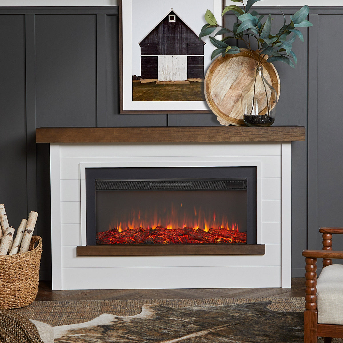 Real Flame Bernice 170 cm (67 in.) Landscape Electric Fireplace