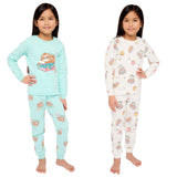 Pekkle Kids Organic Cotton 4-piece Pajama Set