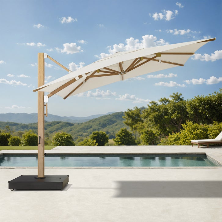 Sirio 3 m x 4 m (9.85 ft. x 13.1 ft.) Commercial Cantilever Umbrella
