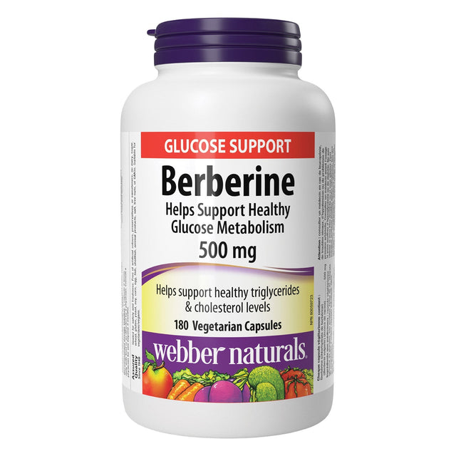 webber naturals Berberine 500 mg, 180 Vegetarian Capsules J7