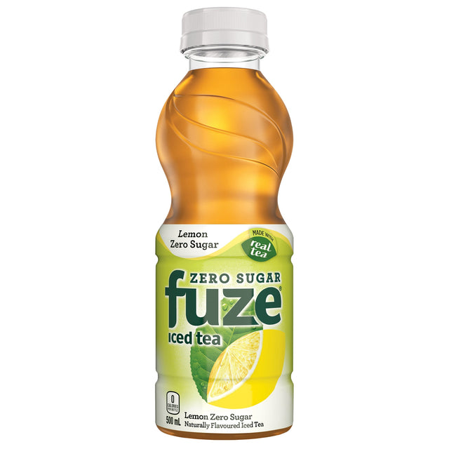 Fuze Iced Tea Zero Sugar Lemon Bottles 500 mL, 12-pack K5