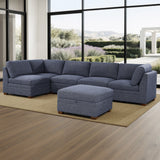 Thomasville Tisdale 6-piece Fabric Sectional with Storage Ottoman