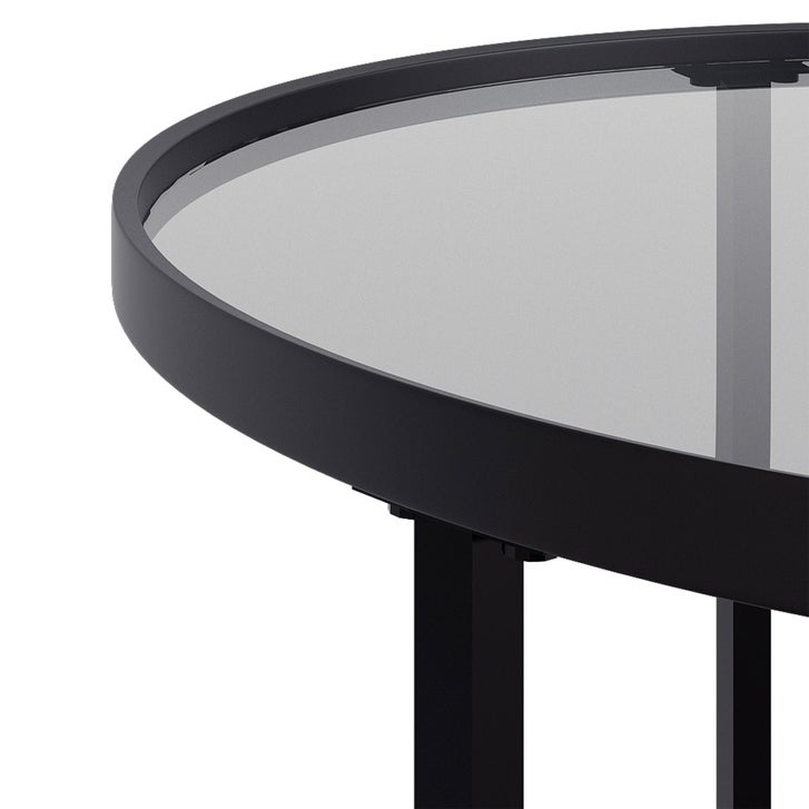 Appollo Lucienne Nested Round Coffee Tables with Tempered Glass Top