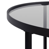Appollo Lucienne Nested Round Coffee Tables with Tempered Glass Top