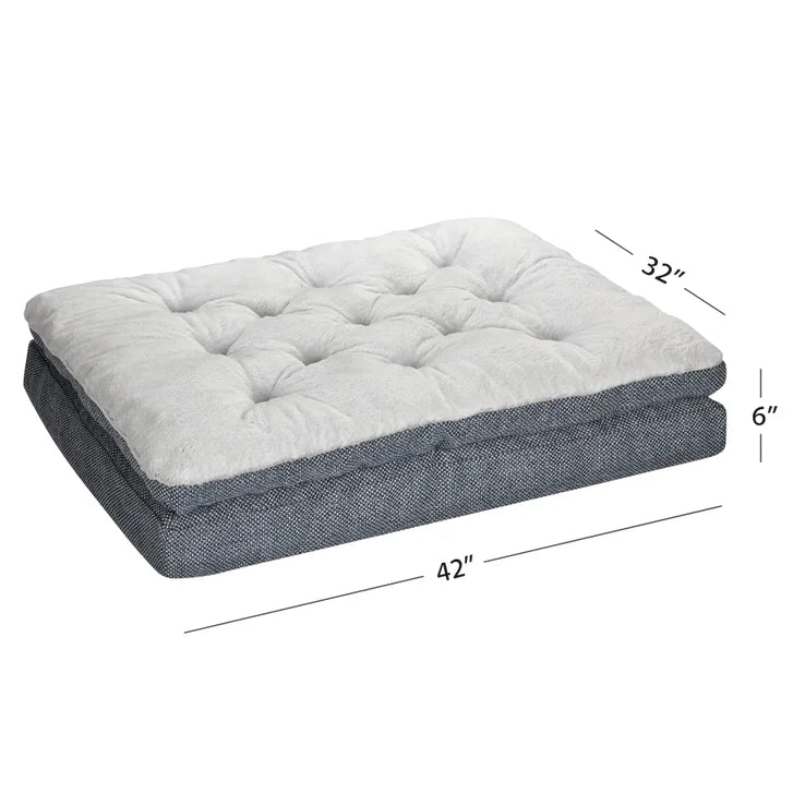 Kirkland Signature Pillow Top Gusseted Bed, Blue Textured
