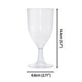 Café Express Crystal Clear Plastic Wine Glasses, 144-count