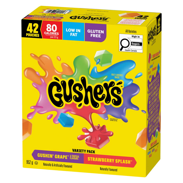 Gushers Tropical and Strawberry Fruit Flavoured Snacks, 42 × 22 g K3