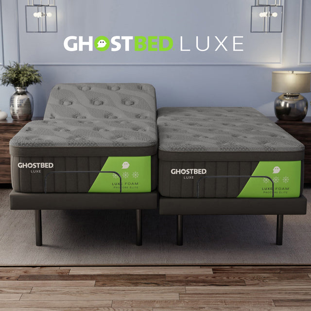 GhostBed Luxe II 35.6 cm (14 in.) Gel Memory Foam Mattress with Adjustable Base W5