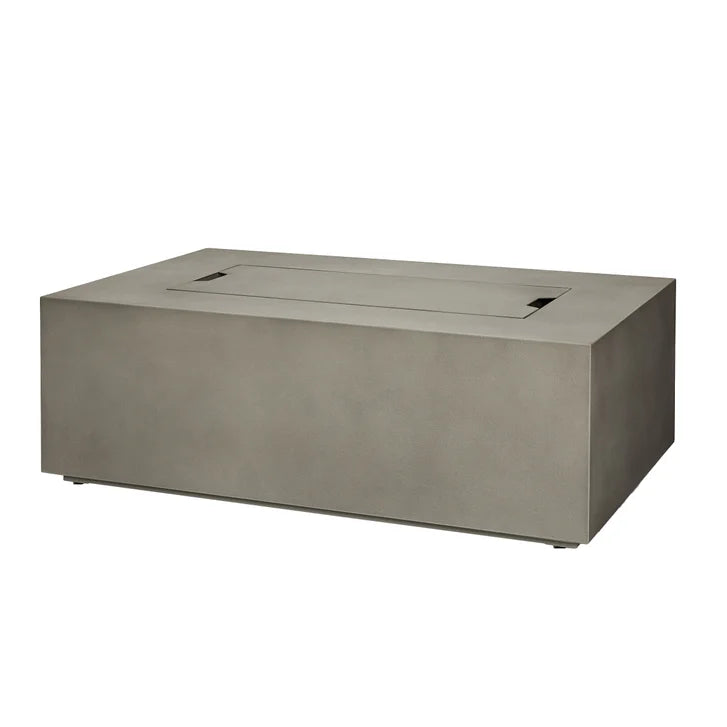 Real Flame Aegean Steel 42 in. Rectangle Fireplace