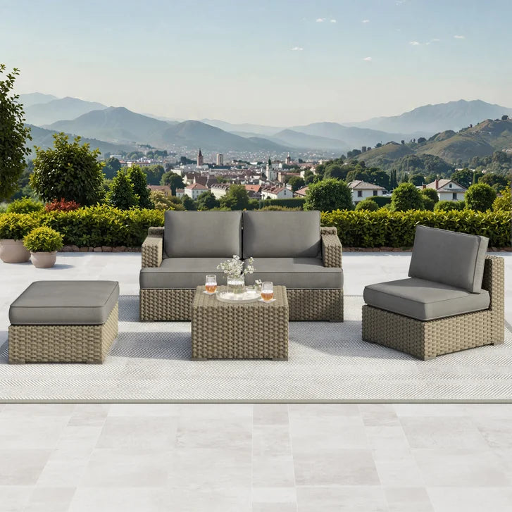 Niko Heritage 5-piece Patio Sectional Conversation Set