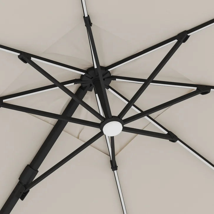 Sirio 4 m x 3 m (13 ft. x 10 ft.) Cantilever Umbrella with Solar Powered LED