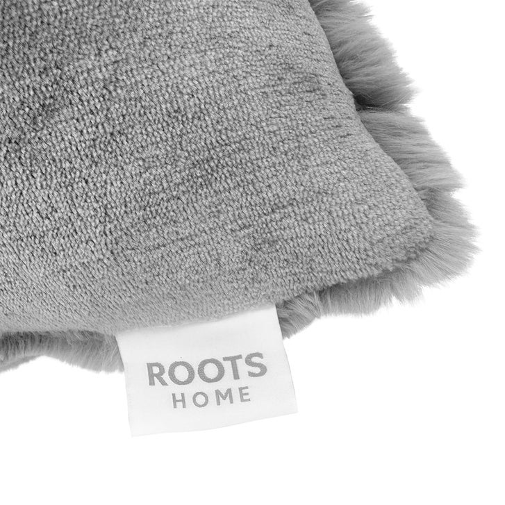 Roots Home Faux Fur & Flannel Cushion