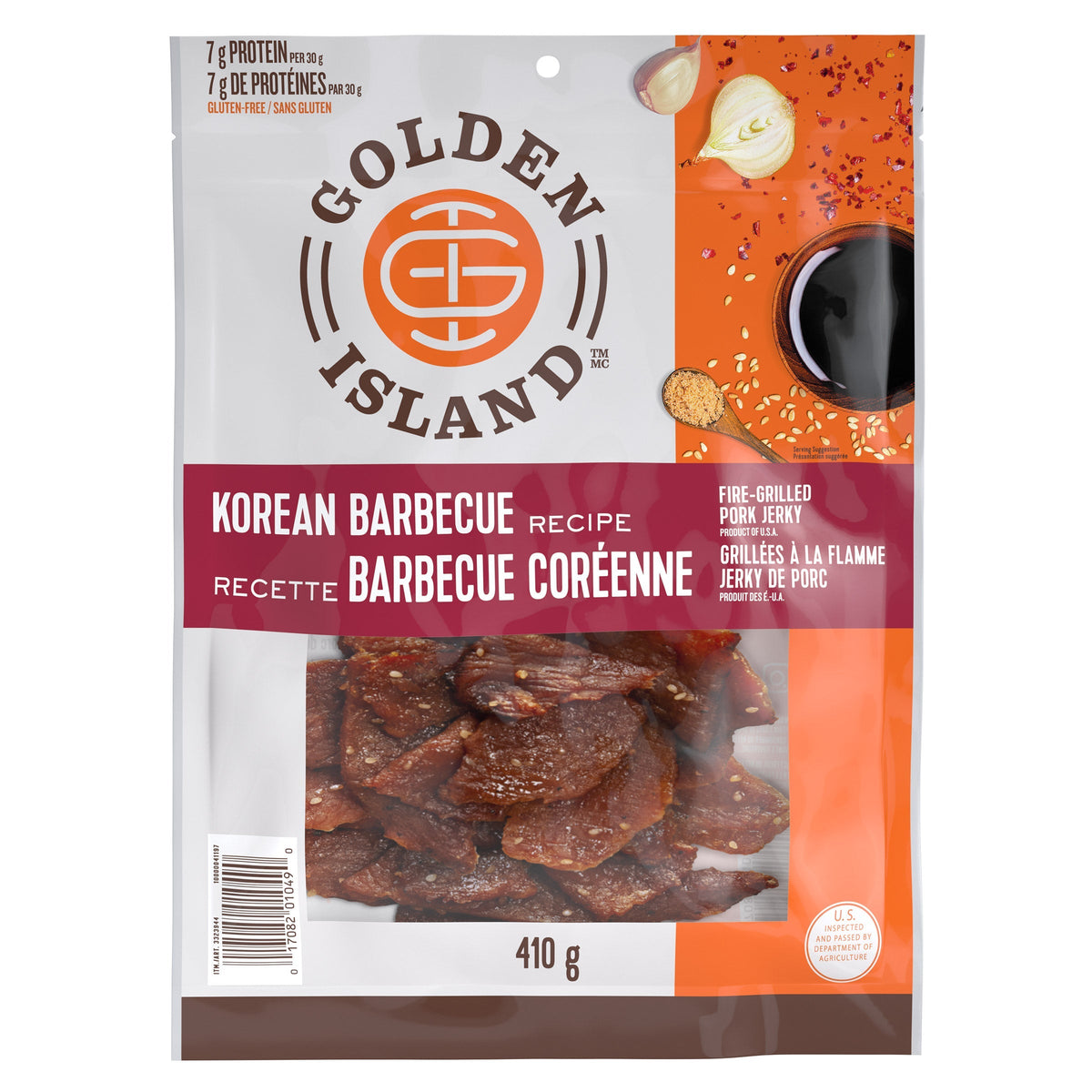 Golden Island Korean Barbecue Recipe Pork Jerky, 410 g