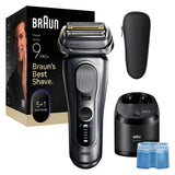 Braun Series 9 PRO+ Men's Electric Razor 9667cc + Clean & Renew Refill Cartridges CCR, 3-pack