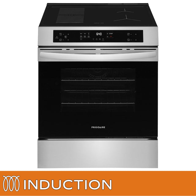 Frigidaire 30 in. 5.3 cu ft. Stainless Steel Freestanding Induction Front Control Range with Air Fry U6