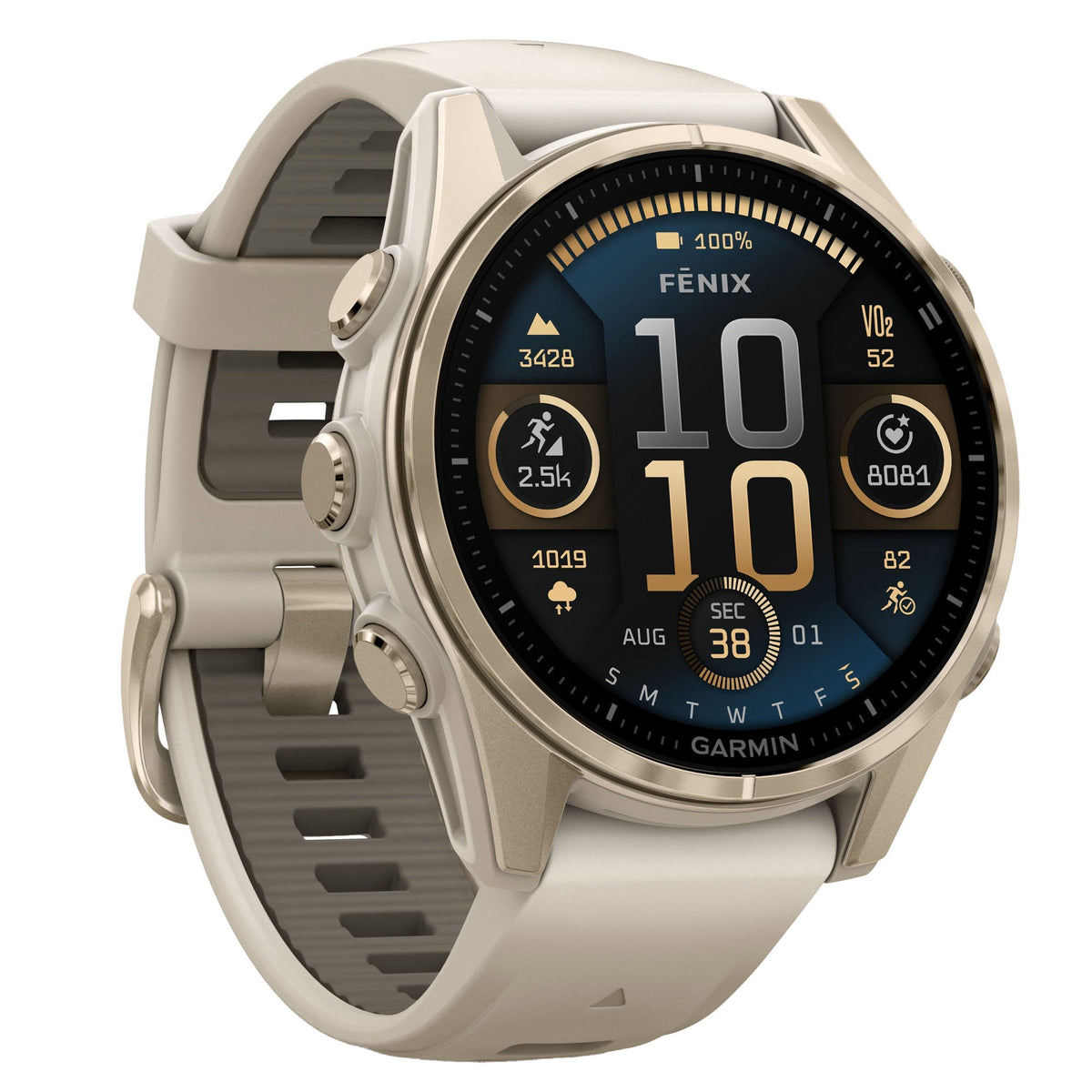 Garmin Fenix 8 Smartwatch 43mm, includes USB-C and USB-A Charging Cables