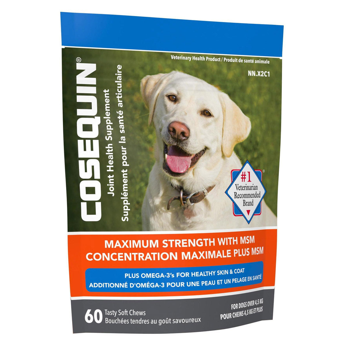 Cosequin Maximum Strength with MSM Plus Omega-3's Joint Health Supplement for Dogs