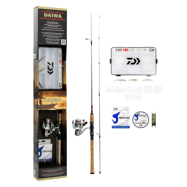Daiwa Fishing Rod with Reel and Tackle Box R1