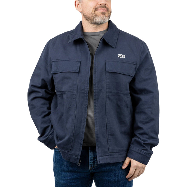 Vans Men's Mcavoy Zip Station Jacket – Casual Full-Zip Coat with Collar L2