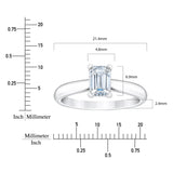 1.02 ct Emerald Cut, Clarity VVS2, Colour I, Diamond Solitaire Ring