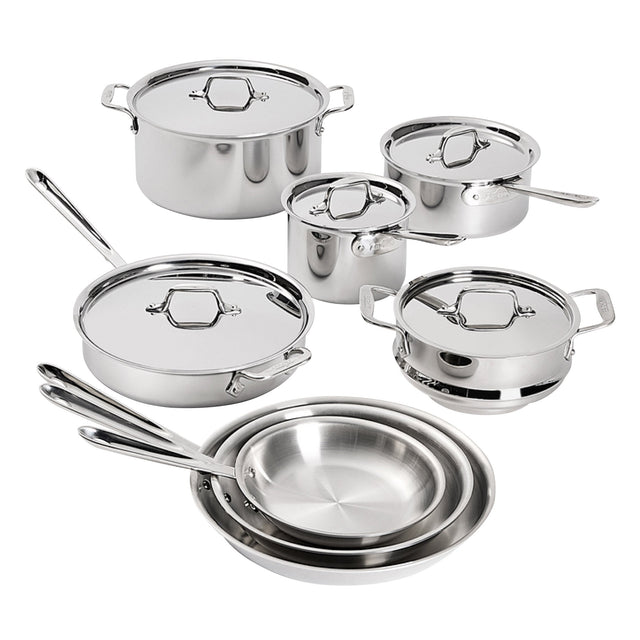 All-Clad D3 Stainless 3-Ply Bonded Cookware, 13-pieces X2