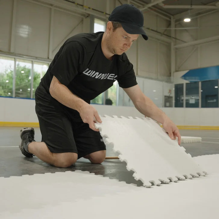Winnwell Skateable White Hockey Tiles, 12-pack