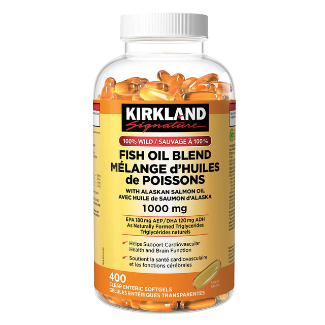 Kirkland Signature 100% Wild Fish Oil Blend, 400 Softgels U4