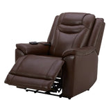 Gilman Creek Top-grain Leather Power Recliner with Power Headrest