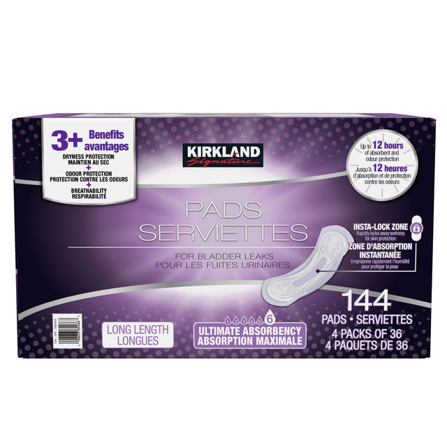 Kirkland Signature Pads for Women, 4-pack of 36 K8