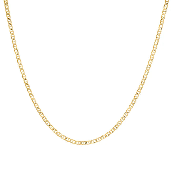 Diamond Cut Mariner Chain Necklace