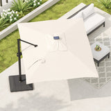 Sirio 4 m x 3 m (13 ft. x 10 ft.) Cantilever Umbrella with Solar Powered LED