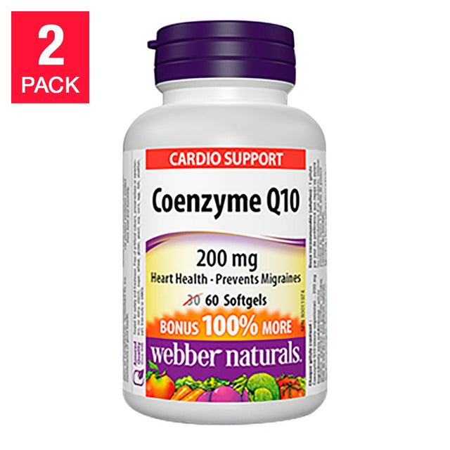 webber naturals CoQ10 200mg - 2 x 60 Softgels Z1