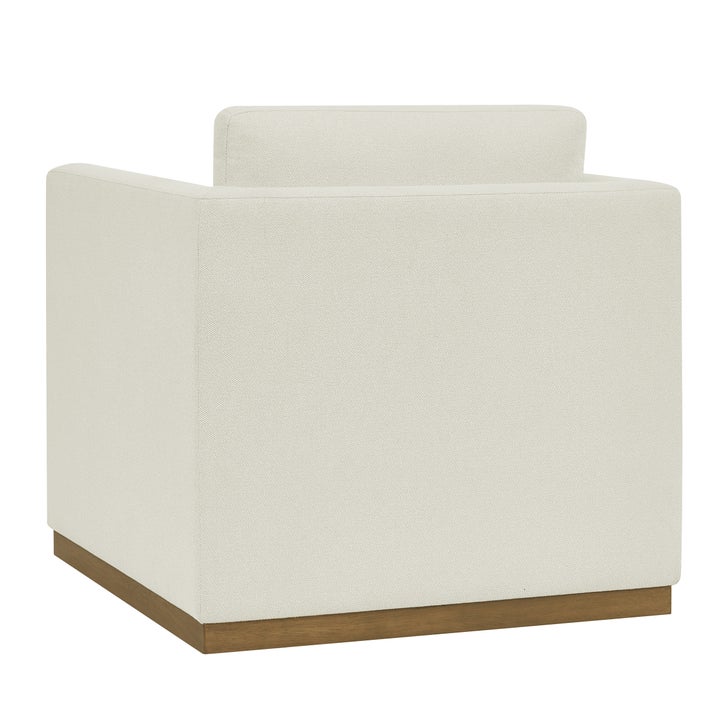 Henredon Fabric Armchair with Wood Base