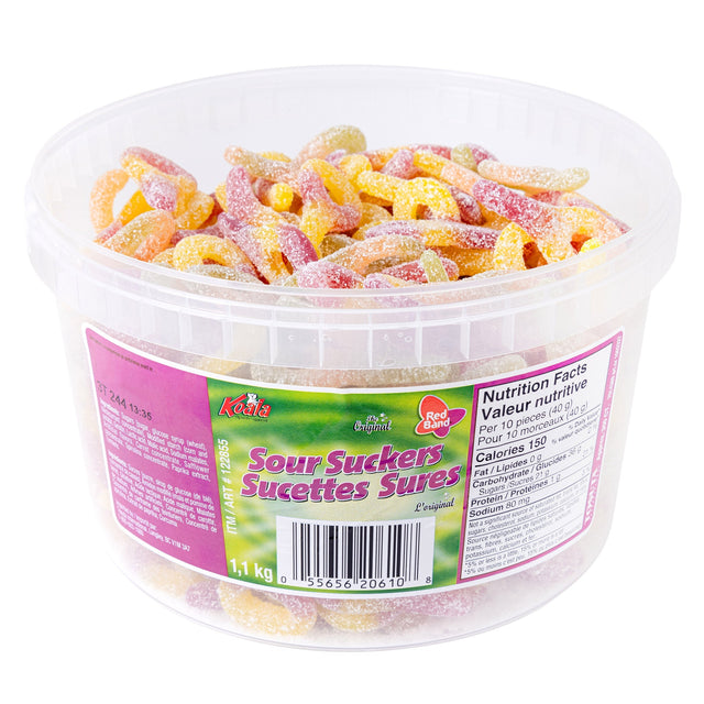 Red Band Sour Suckers Tub, 300 Suckers U8
