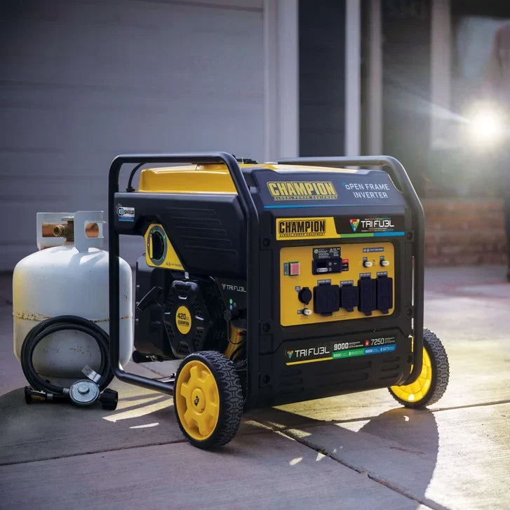 Champion 7250W Running / 9000W Peak Tri-Fuel Inverter Generator