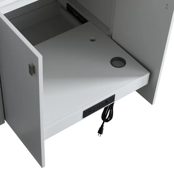 SERA Cape Cod Vanity in Hampton Grey Finish with Engineered Calcutta Marble Countertop