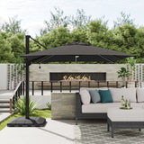 Sirio 4 m x 3 m (13 ft. x 10 ft.) Cantilever Umbrella with Solar Powered LED