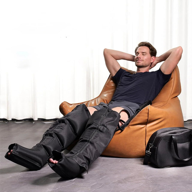 iComfort 5 Chamber Air Compression Full Zipper Leg Massager Recovery Boots W1
