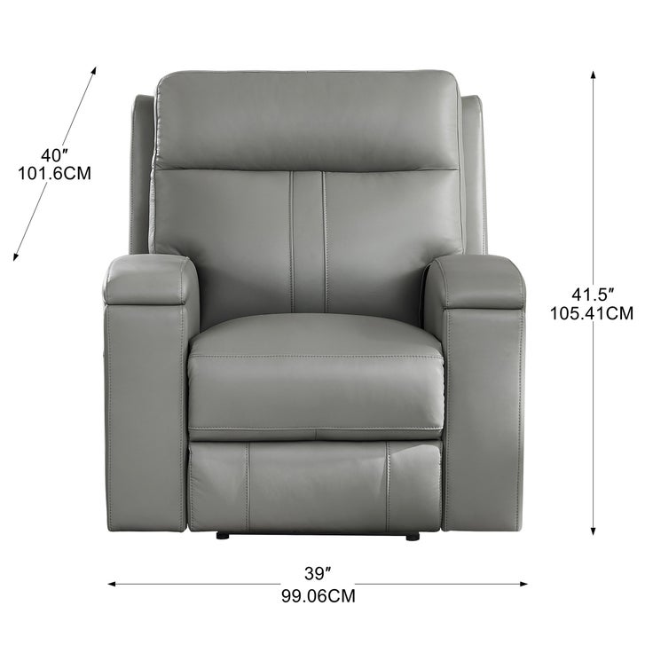 Prospera Home Frasier Top grain Leather Power Reclining Sofa, Loveseat and Chair