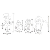Halloween Friends 4-piece Illuminated Pop-up Characters