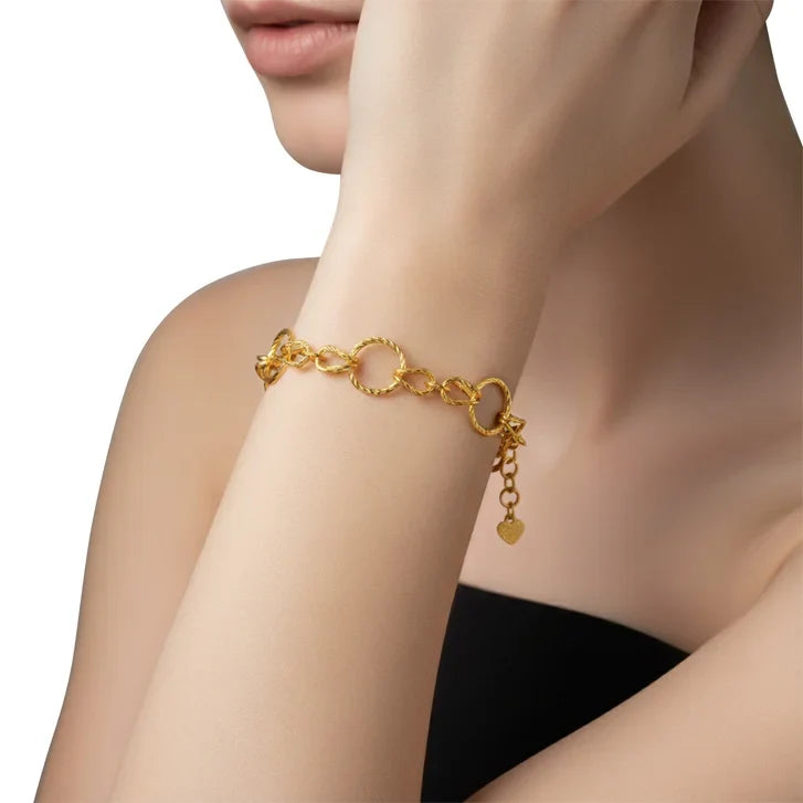 Circle Weave Bracelet in 24-kt Yellow Gold