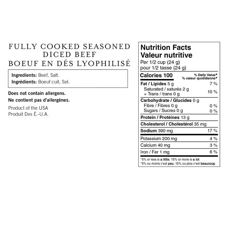 Nutristore Freeze Dried Beef Variety, 6 Cans