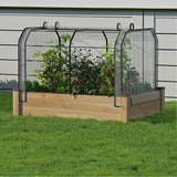 CedarCraft Cedar Raised Garden Bed 33" x 49" x 11" + Greenhouse Cover