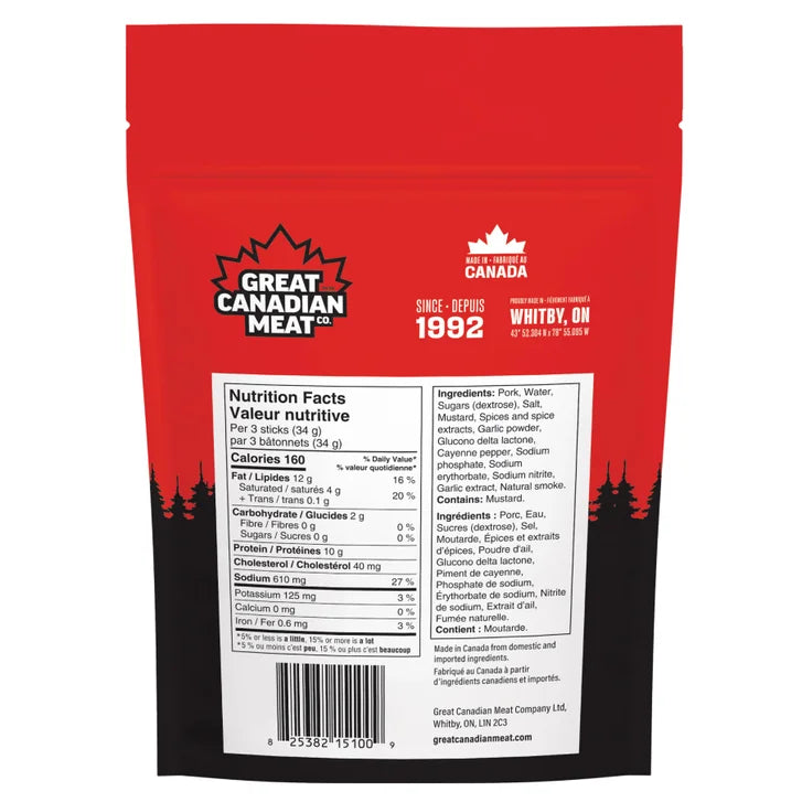 Great Canadian Meat Mini Pepperoni Sticks, Variety Pack, 5 × 225 g