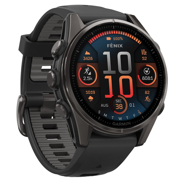 Garmin Fenix 8 Smartwatch 43mm, includes USB-C and USB-A Charging Cables F4