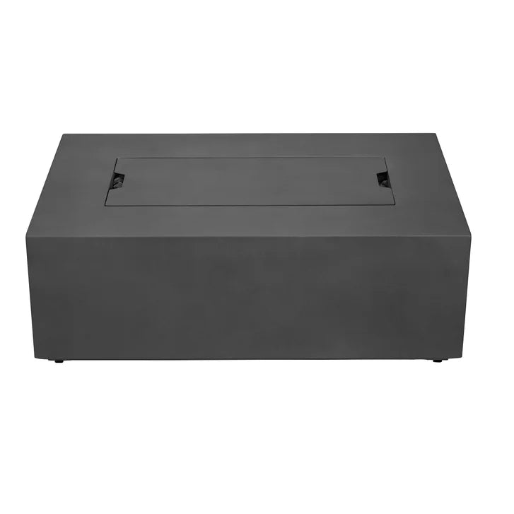 Real Flame Aegean Steel 42 in. Rectangle Fireplace