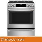 Café 30 in. 5.7 cu. ft. Stainless-steel Slide-In Induction Range with Wi-Fi