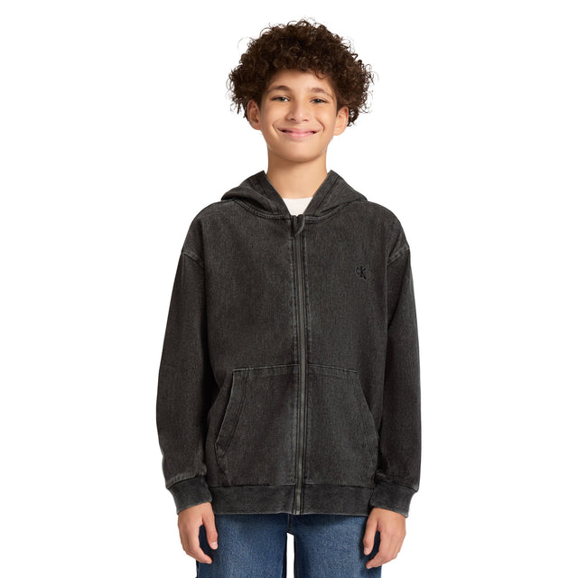 Calvin Klein Kids' Denim Zip Hoodie R2