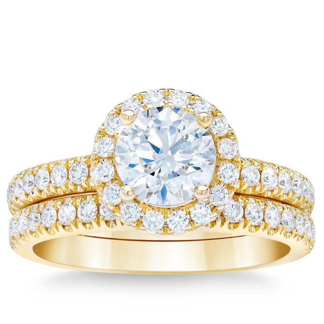 2.02 ctw Round Brilliant Cut, Clarity VS1, Colour H, Diamond Wedding Set N1